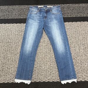 Pilcro Anthropologie Hyphen Jeans Women’s Sz 30 Crochet Hem Casual Boho Denim